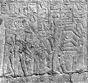 Saqqarah. Circoncision 
d’un juif &eacute;gyptien